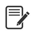 Write Note Icon Royalty Free Stock Photo