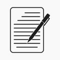 Write a note icon. Royalty Free Stock Photo