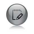 Write notepad icon web button Royalty Free Stock Photo