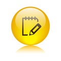 Write notepad icon web button