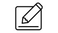 Write pen form field single isolated icon with outline style