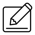 Write pen form field single isolated icon with outline style