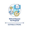 Write request for proposal concept icon Royalty Free Stock Photo