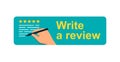 Write a Review banner - motivation picture