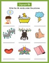 Write -th- sound missing words phonics worksheet. Find words with the correct spelling rule