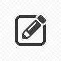 Write vector icon, memo quick note pencil app sign