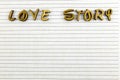 Write your love story wood letters