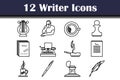 Writer Icon Set Royalty Free Stock Photo