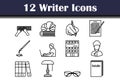 Writer Icon Set Royalty Free Stock Photo