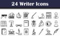 Writer Icon Set Royalty Free Stock Photo