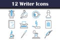 Writer Icon Set Royalty Free Stock Photo