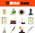 Writer Icon Set Royalty Free Stock Photo