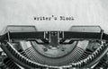 Writers Block typed words on a Vintage Typewriter Royalty Free Stock Photo