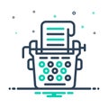Mix icon for Writers, typewriter and vintage Royalty Free Stock Photo