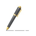 Writing ball pen icon, school tool. Pen icon.