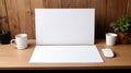 writing blank page on table Royalty Free Stock Photo