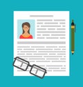 Writing a Business CV Resume Royalty Free Stock Photo