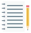 Writing Color Isolated Vector Icon that can be easily modified or edit Royalty Free Stock Photo