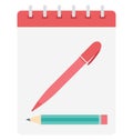 Writing Color Isolated Vector Icon that can be easily modified or edit Royalty Free Stock Photo
