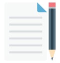 Writing Color Isolated Vector Icon that can be easily modified or edit Royalty Free Stock Photo