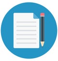 Writing Color Isolated Vector Icon that can be easily modified or edit Royalty Free Stock Photo