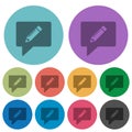 writing comment color darker flat icons
