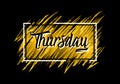 Thursday Illustration Vector Grunge Gold