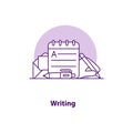 Writing creative UI concept icon
