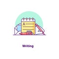 Writing creative UI concept icon