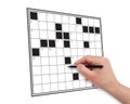 Writing crossword Royalty Free Stock Photo