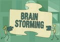 Writing displaying text Brain Storming. Conceptual photo Stimulating creative thinking Developing new ideas Discussion