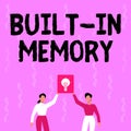 Writing displaying text Built In Memory. Internet Concept device or feature are included in something as a part of it Royalty Free Stock Photo