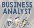 Text caption presenting Business Analyst. Internet Concept gathering of two or more showing to discuss business ideas