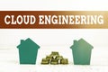 Text caption presenting Cloud Engineering. Internet Concept application of engineering disciplines to cloud computing Royalty Free Stock Photo