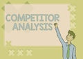 Inspiration showing sign Competitor Analysis. Business showcase assessment of the strengths and weaknesses of rival firm Royalty Free Stock Photo