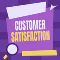 Text caption presenting Customer Satisfaction. Business overview Exceed Consumer Expectation Satisfied over services