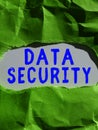Writing displaying text Data Security. Word Written on Confidentiality Disk Encryption Backups Password Shielding Royalty Free Stock Photo