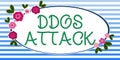 Writing displaying text Ddos Attack. Business approach perpetrator seeks to make network resource unavailable Frame