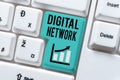 Writing displaying text Digital Network. Conceptual photo network incorporating digital switching and transmission