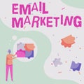 Writing displaying text Email Marketing. Business concept attracting potential buyer by communicating through the