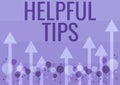 Writing displaying text Helpful Tips. Concept meaning service advice help support assistance and quick tips Illustration Royalty Free Stock Photo