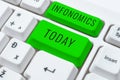 Writing displaying text Infonomics. Business approach visual image used to represent information or data Royalty Free Stock Photo