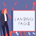 Inspiration showing sign Landing Page. Business approach Website accessed by clicking a link on another web page