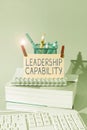 Writing displaying text Leadership Capability. Word Written on what a Leader can build Capacity to Lead Effectively Royalty Free Stock Photo