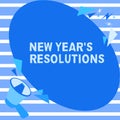 Writing displaying text New Year s is Resolutions. Business showcase Wishlist List of things to accomplish or improve