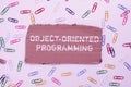 Writing displaying text Object Oriented Programming. Internet Concept Language model objects rather than actions Two Royalty Free Stock Photo
