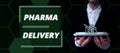 Inspiration showing sign Pharma Delivery. Word Written on getting your prescriptions mailed to you directly from the