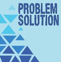 Writing displaying text Problem Solution. Word Written on solving consists of using generic methods in orderly manner Royalty Free Stock Photo