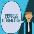 Writing displaying text Process Automation. Word Written on the use of technology to automate business actions