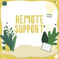 Writing displaying text Remote Support. Word Written on help endusers to solve computer problems and issues remotely Royalty Free Stock Photo